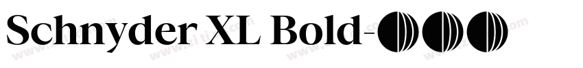 Schnyder XL Bold字体转换
